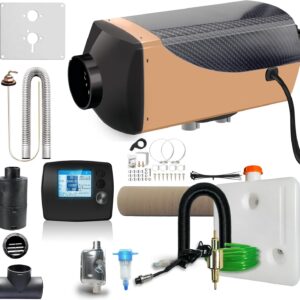 12V 7kW 柴油加热器，7档调节，适用于房车、露营、卡车、船舶 | LCD显示屏、高原模式和航空插头、强劲、低噪音、紧凑、高效、最高评分、节省燃油40%